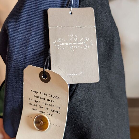 NWT Anthropologie Cartonnier Corduroy Skort Blue Wool Skirt Shorts Size 8 - Picture 9 of 9